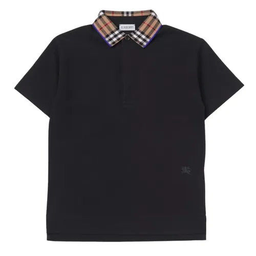 Burberry Nữ Áo Polo - Áo Polo Nữ Burberry Black With Logo Collar Printed 8078567 Màu Đen - Vua Hàng Hiệu