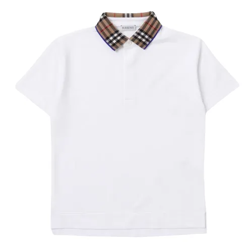 Burberry Nữ Áo Polo - Áo Polo Nữ Burberry White With Logo Collar Printed 8073160 Màu Trắng - Vua Hàng Hiệu
