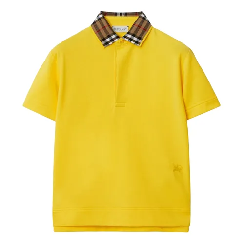 Burberry Nữ Áo Polo - Áo Polo Nữ Burberry Yellow With Logo Collar Printed 8078571 Màu Vàng - Vua Hàng Hiệu