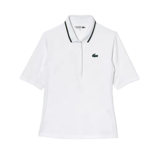 Áo Polo Nữ Lacoste Sport Thermo-Regulating Piqué Tennis Màu Trắng Size 34