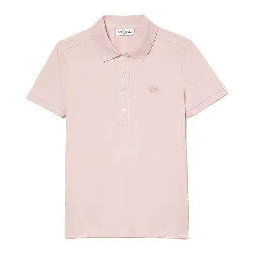 Thời trang - Áo Polo Nữ Lacoste Women's Slim Fit Light Pink Polo Shirt PF5462-10 Màu Hồng Nhạt Size 38 - Vua Hàng Hiệu