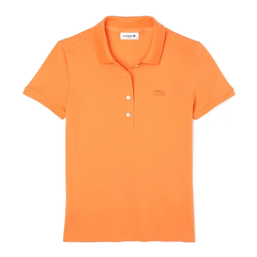 Thời trang Cam Áo Polo - Áo Polo Nữ Lacoste Women's Slim Fit Orange Polo Shirt PF5462 NPB Màu Cam Size 34 - Vua Hàng Hiệu