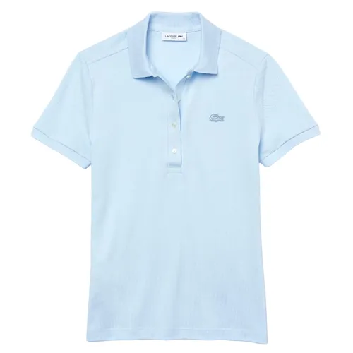Thời trang - Áo Polo Nữ Lacoste Women's Slim Fit Stretch Cotton Piqué Shirt PF5462.T01 Màu Xanh Dương Size 32 - Vua Hàng Hiệu