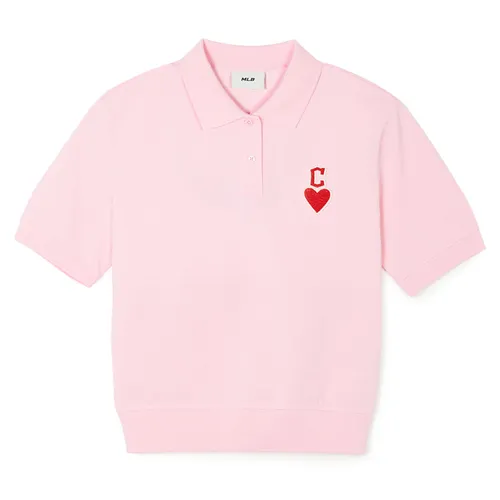 Áo Polo Nữ MLB Crop Cleveland Guardians 3FPQH0243-45PKL Màu Hồng