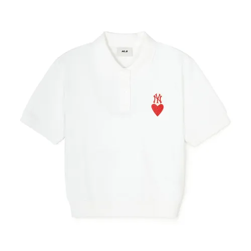 Áo Polo Nữ MLB Crop New York Yankees 3FPQH0243-50WHS Màu Trắng Size XS - Thời trang - Vua Hàng Hiệu