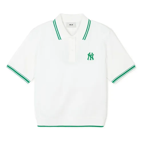 MLB Korea - Áo Polo Nữ MLB New York Yankees 3FPQB0243-50IVS Màu Trắng Size S - Vua Hàng Hiệu