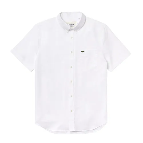 Áo Sơ Mi Cộc Tay Nam Lacoste Regular Fit Cotton Shirt CH0219 001 Màu Trắng Size 41 - Thời trang - Vua Hàng Hiệu