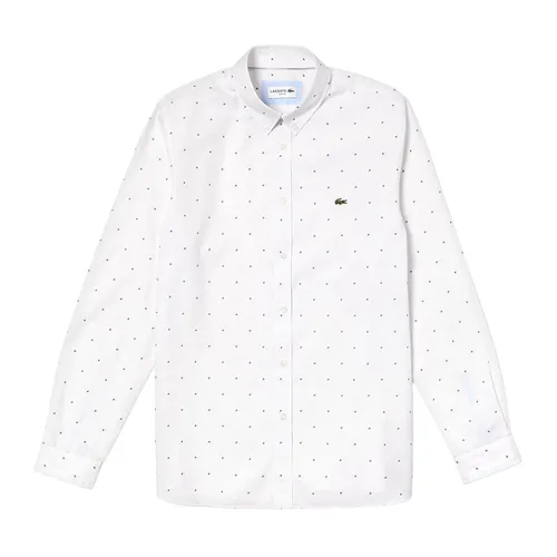 Áo Sơ Mi Dài Tay Nam Lacoste Men's Slim Fit Print Cotton Poplin Shirt CH0001 3NX Màu Trắng Size 41 - Thời trang - Vua Hàng Hiệu