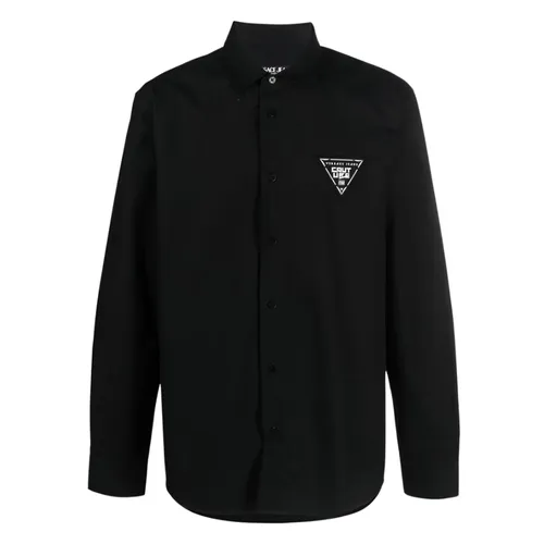 Áo Sơ Mi Dài Tay Nam Versace Jean Couture Patch Couture Shirts 73GAL2R8 - GB02 Màu Đen Size 44