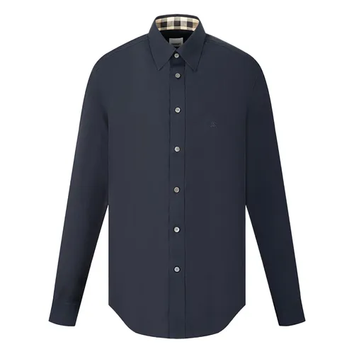 Áo Sơ Mi Nam Burberry With Logo Embroidered 80667651 Màu Xanh Navy Size M - Thời trang - Vua Hàng Hiệu