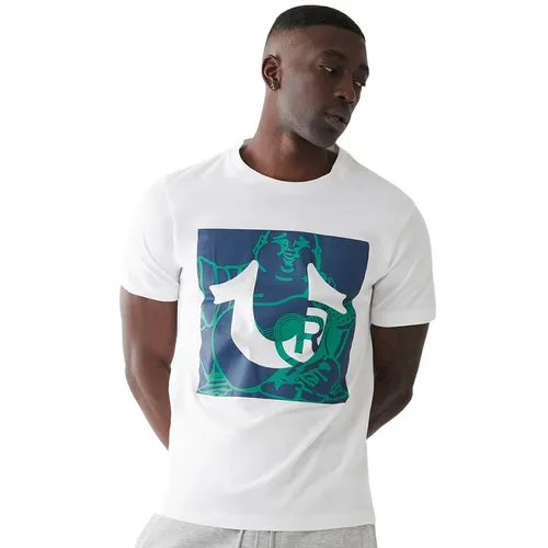 True Religion - Áo Thun Nam True Religion Buddha Logo Tee 107313 - TB01 Tshirt Màu Trắng Size L - Vua Hàng Hiệu