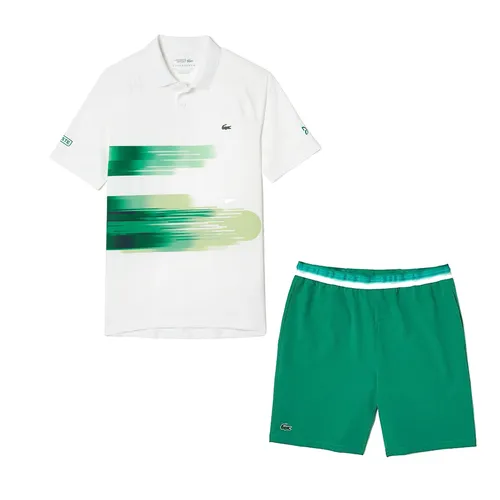 Bộ Quần Áo Cộc Tay Nam Lacoste Men's Sport x Novak Djokovic Print Stretch Màu Xanh Trắng Size 4 - Thời trang - Vua Hàng Hiệu