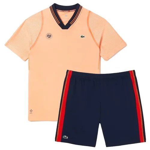 Pickleball - Bộ Thể Thao Tennis/Pickleball Nam Lacoste Sport Roland Garros Edition DH6064-7FG GH5201-XII Màu Cam Xanh Navy Size 3 - Vua Hàng Hiệu