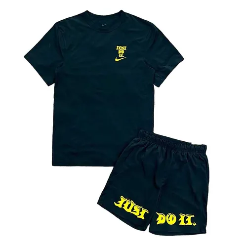 Bộ Quần Áo Cộc Tay Nam Nike Just Do It Màu Đen Size M