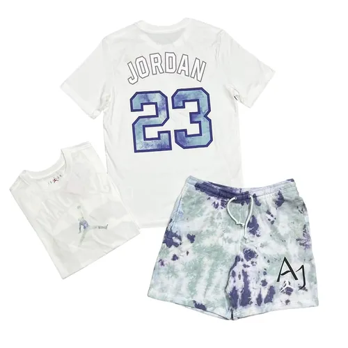 Bộ Quần Áo Cộc Tay Nam Nike Men's Jordan Màu Trắng Xanh Size XL