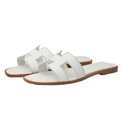 Dép Hermès Nữ - Dép Nữ Hermès Oran Sandal Blanc Màu Trắng Size 35.5 - Vua Hàng Hiệu