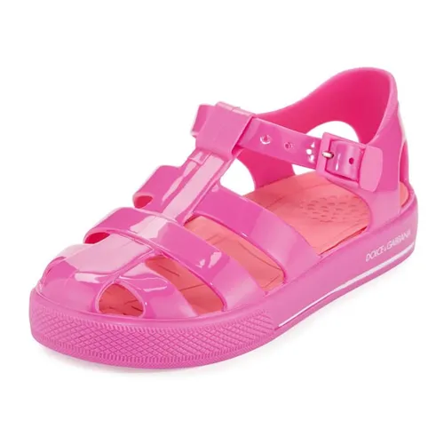 Dép Trẻ em Ý - Dép Sandal Trẻ Em Dolce & Gabbana D&G Caged Jelly Toddler Màu Hồng Size 24 - Vua Hàng Hiệu