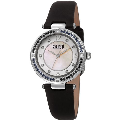 Đồng Hồ Nữ Burgi Quartz White Dial Black Leather Ladies Watch BUR251BK Màu Đen
