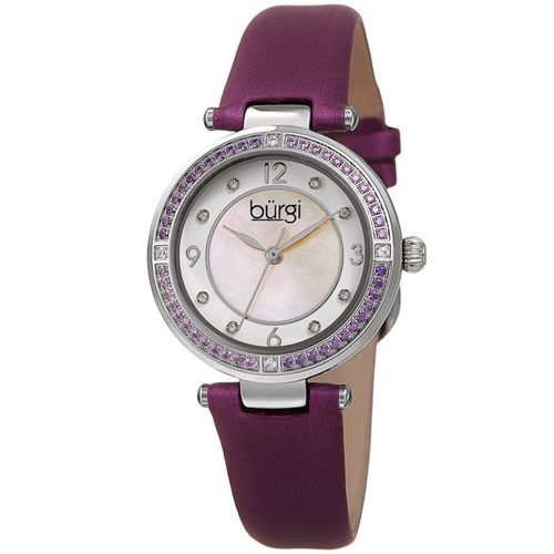 Đồng Hồ Nữ Burgi Quartz White Dial Purple Satin Ladies Watch BUR251PU Màu Tím