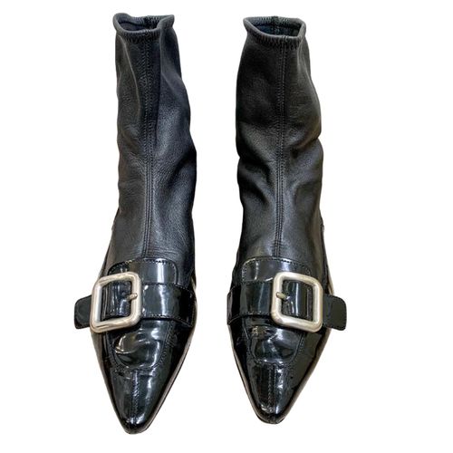 Giày Nữ Boot Prada Flat Black Màu Đen Size 36