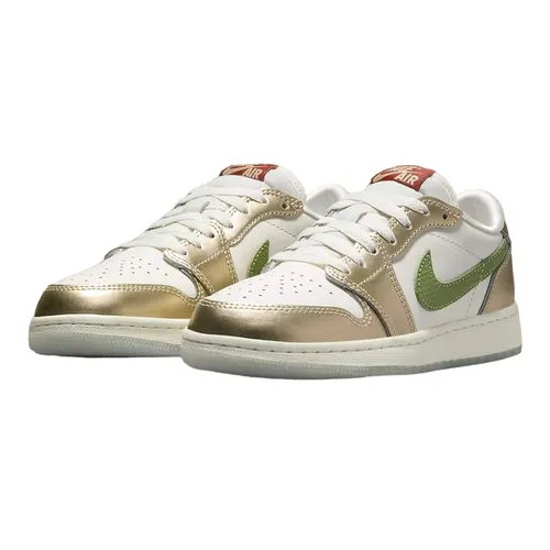 Giày Thể Thao Nike Air Jordan 1 Retro Low OG Year Of The Dragon FQ6593-100 Màu Be- Vàng