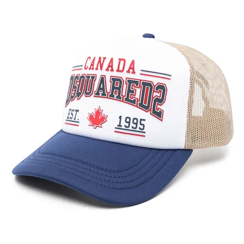 Mũ Dsquared2 Men's Baseball Cap BCM076201Y00291 Màu Trắng/Xanh