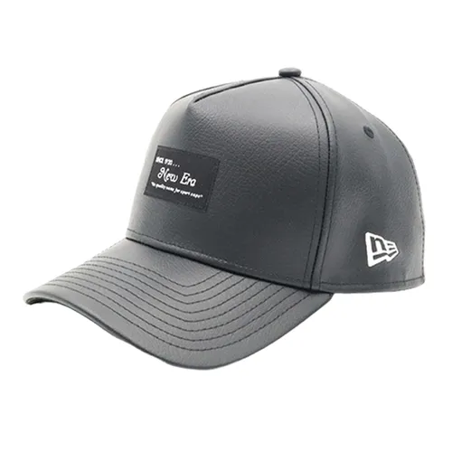 Mũ New Era 9Forty A-Frame Black Leather Hat Màu Đen