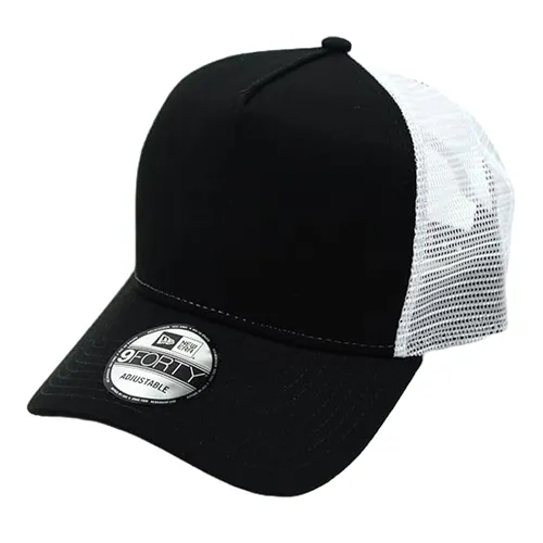 New Era - Mũ New Era 9Forty Plain Mesh Trucker Snapback Cap Màu Đen Trắng - Vua Hàng Hiệu