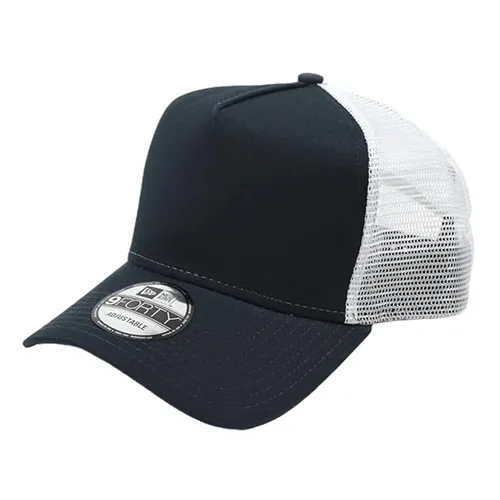 New Era - Mũ New Era 9Forty Plain Mesh Trucker Snapback Cap Màu Xanh Navy Trắng - Vua Hàng Hiệu