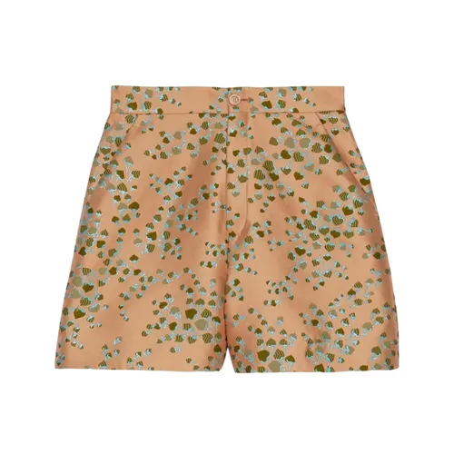 Gucci Quần shorts - Quần Short Nữ Gucci Lovelight Silk In Beige 708423 ZAJ2S 7525 Màu Be - Vua Hàng Hiệu