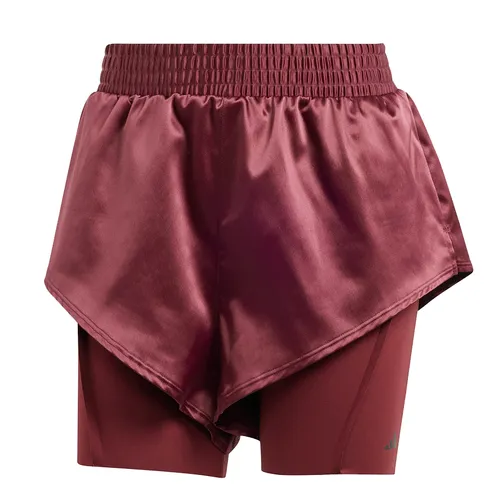 Thời trang - Quần Short Tập Luyện Nữ Adidas 2in1 Power Aeroready IL9448 Màu Đỏ Mận Size XS - Vua Hàng Hiệu