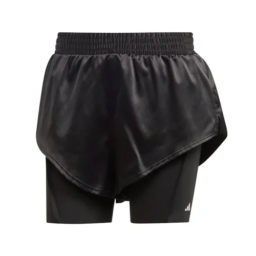 Thời trang - Quần Short Tập Luyện Nữ Adidas Power 2in1 Sh IL9449 Màu Đen Size 2XS - Vua Hàng Hiệu
