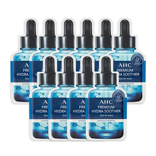 Set 10 Mặt Nạ Giấy Dưỡng Ẩm Cao Cấp AHC Premium Hydra Soother Skin Fit Mask 27mlx10 - Mặt nạ - Vua Hàng Hiệu