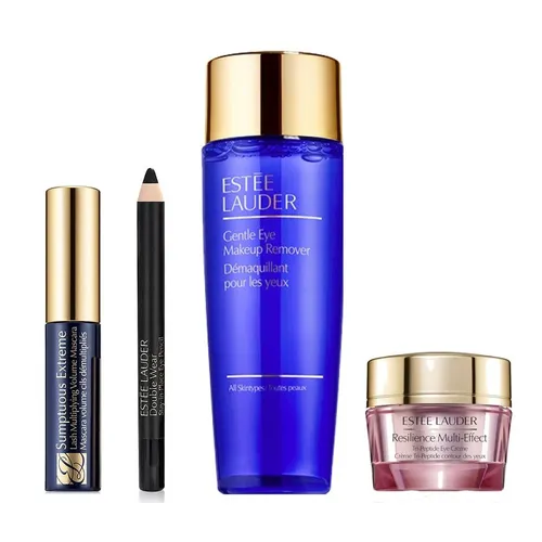 Trang điểm Bộ sản phẩm - Set Trang Điểm Mắt Estée Lauder 4 PC Travel Eye Set (Mascara, Kẻ Mắt, Tẩy Trang Và Kem Dưỡng Mắt) - Vua Hàng Hiệu