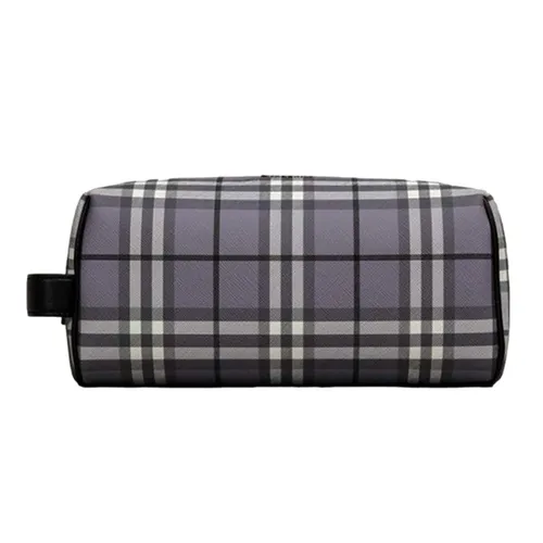 Túi Cầm Tay Nam Burberry Check Pouch Clutch With Handle In Grey Màu Xám Kẻ - Túi xách - Vua Hàng Hiệu