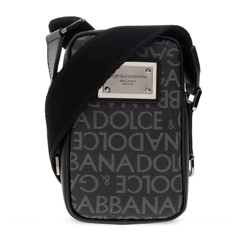 Túi Đeo Chéo Nam Dolce & Gabbana D&G Black Monogrammed Shoulder Bag Màu Đen