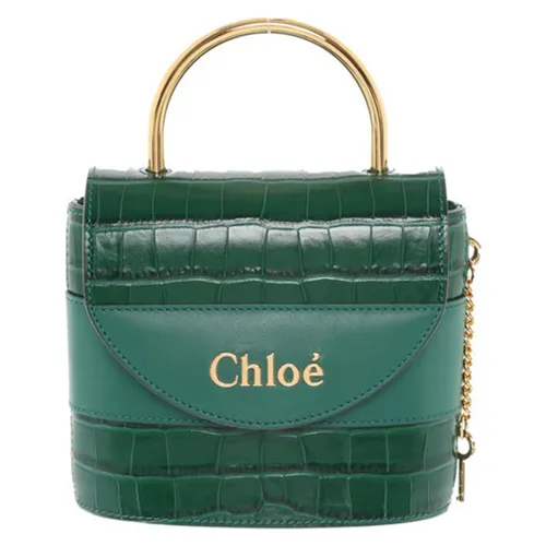Túi xách - Túi Đeo Chéo Nữ Chloé Aby Lock Made Of Leather In Green Màu Xanh Lá - Vua Hàng Hiệu