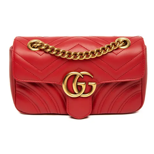 Túi Đeo Chéo Nữ Gucci GG Marmont Matelassé Mini Bag Màu Đỏ