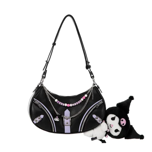 Túi Đeo Vai  Nữ 13 De Marzo x  Kuromi Bear Chain Bag FR23Q08310010 Màu Đen