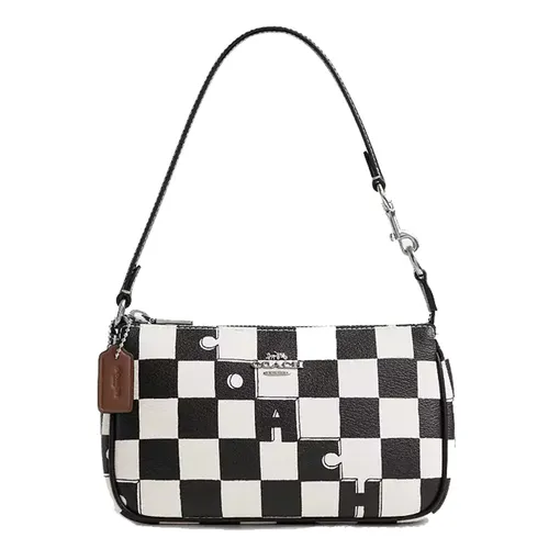Túi xách - Túi Đeo Vai Nữ Coach Nolita 19 With Checkerboard Print CR394SVA16 Màu Đen Trắng - Vua Hàng Hiệu