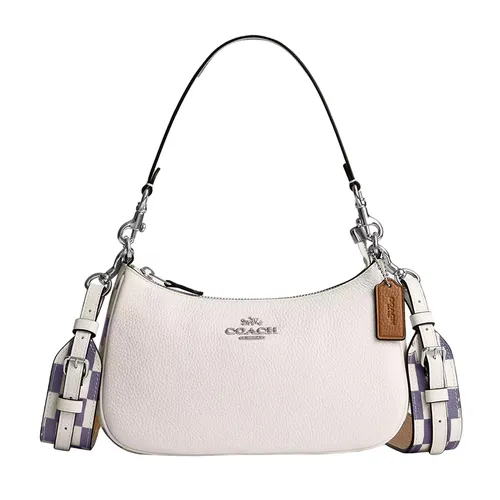 Túi Đeo Vai Nữ Coach Teri Shoulder Bag With Checkerboard Print CR103 Màu Trắng