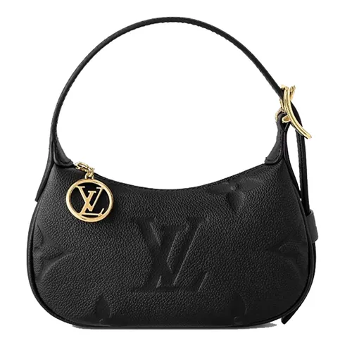 Túi Đeo Vai Nữ Louis Vuitton LV Mini Moon Monogram Empreinte Hobo Bag Shoulder Bag Black M82391 Màu Đen