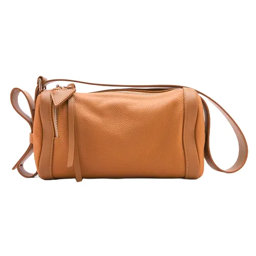 Túi Đeo Vai Nữ Pazzion Yulia Duffel Box Bag 9564BRN00L Màu Nâu Bò - Túi xách - Vua Hàng Hiệu