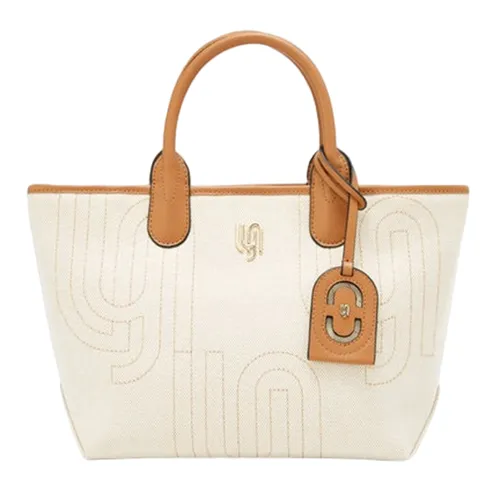 Túi Tote Nữ Lyn Infinite Laxy Canvas S Bags LL24MBS081 Màu Trắng Nâu