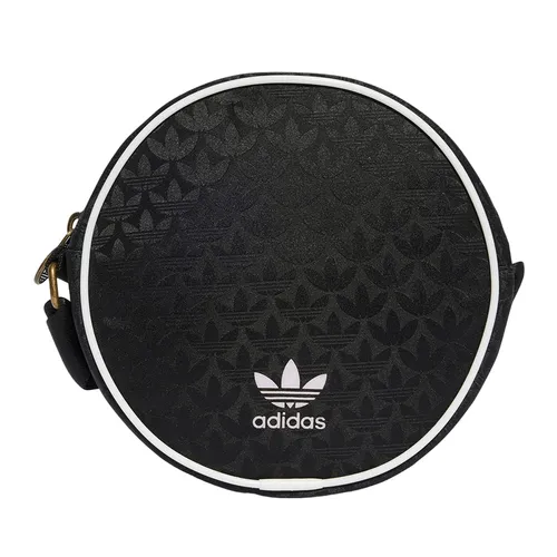 Túi Trống Tròn Nữ Adidas Trefoil Monogram Jacquard Round Bag IT7388 Màu Đen