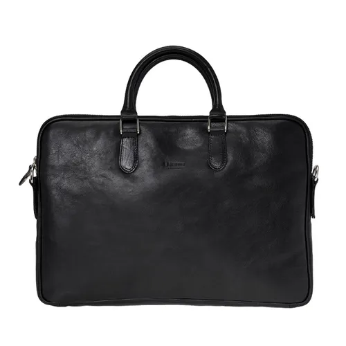 Túi xách Medici Of Florence - Túi Xách Đựng Laptop Medici Of Florence Calfskin 110 Black MED110BB184BF Màu Đen - Vua Hàng Hiệu