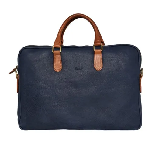 Túi xách Medici Of Florence Nam Túi laptop - Túi Xách Đựng Laptop Medici Of Florence Calfskin 110 DL Denim MED110D4C0888 Màu Xanh Navy - Vua Hàng Hiệu