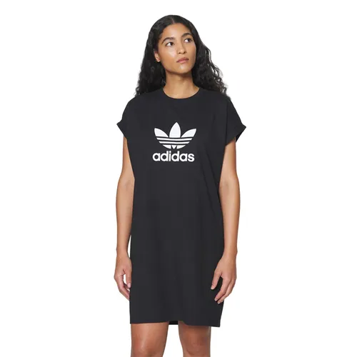 Thời trang Adidas Váy suông - Váy Suông Nữ Adidas Adicolor Classics Trefoil Tee Dress Màu Đen Size L - Vua Hàng Hiệu