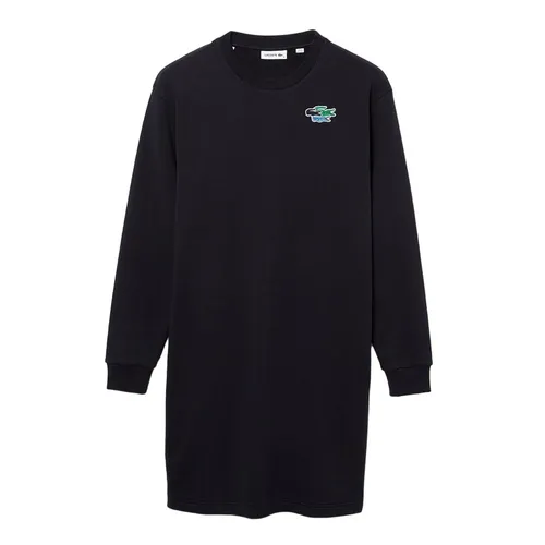 Váy Suông Nữ Lacoste Official Holiday Collector Sweatshirt Dress EF9109 204 Màu Đen Size 34
