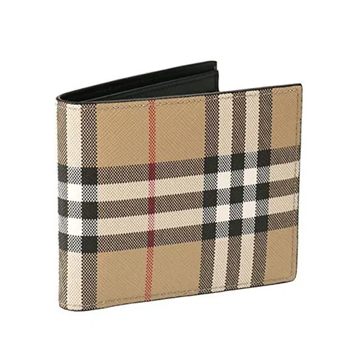 Túi xách Burberry Nam Ví - Ví Nam Burberry Vintage Check Bifold Wallet 8065641 Màu Beige - Vua Hàng Hiệu